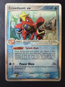 Pokemon TCG: 2006 EX Holon Phantoms Crawdaunt ex 99/110 Ultra Rare MP - Swirl - Image 5