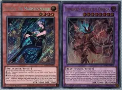 YuGiOh! Spenta, the Magistus Sealer BPRO-EN098 Secret Rare + Omega BPRO-EN100 - Image 1