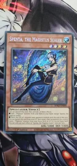 YUGIOH SPENTA, THE MAGISTUS SEALER SECRET RARE NM BPRO-EN098 - Image 1