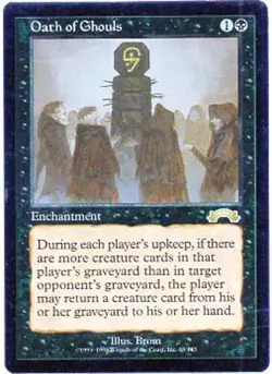 OATH OF GHOULS X1 MAGIC MTG EXODUS EXCELLENT/LIGHT PLAY (EX/LP) 1996 - Image 1