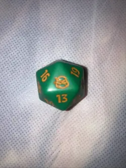 Michelangelo Teenage Mutant Ninja Turtle D20 Die Spindown Mtg Prerelease TMNT - Image 1