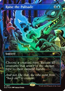 Raise the Palisade *Foil Borderless* - SLD - NM - Magic The Gathering - MTG - Image 1