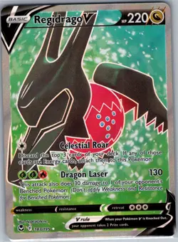 Regidrago V (Full Art) 183/195 SWSH12: Silver Tempest - Pokemon Card - NM - Image 1