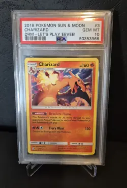 Pokemon Charizard #3 Let’s Play Eevee 2018 PSA 10 Gem Mint - Image 2