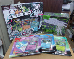 POKEMON PERFECT ORDER ETB + BLACK WHITE POSTE + (3) PRISMATIC TECH STICKERS LOT - Image 1