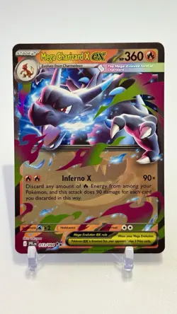 Mega Charizard X ex 013/094 Double Rare Phantasmal Flames Pokemon Holo Near Mint - Image 1