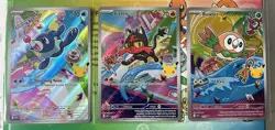 Pokemon TCG First Partner Illustration Collection Rowlet / Litten / Popplio Mint - Image 1