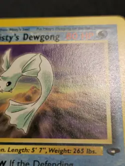Misty's Dewgong Uncommon Gym Challenge 54/132 VLP front/LP back - Image 4
