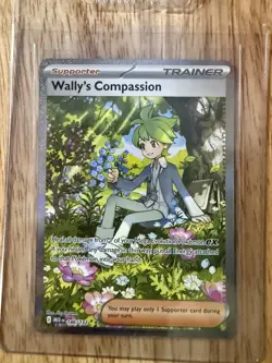 Wally's Compassion 186/132 Me01: Mega Evolution Holo Pokemon TCG SIR Rare - Image 1