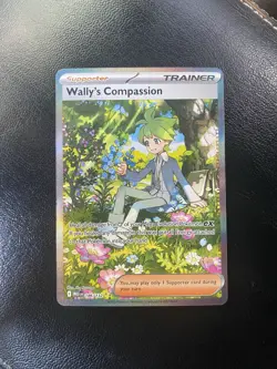Pokemon TCG Wally's Compassion 186/132 Me01 Mega Evolution Full Art Holo SIR NM! - Image 1