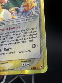 Pokemon TCG Charizard Delta Species 4/100 Crystal Guardians Holo LP+ Clean Read - Image 3