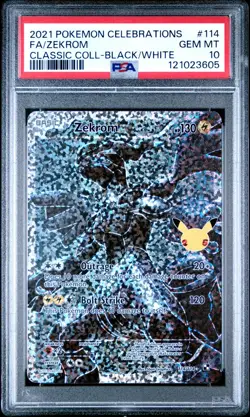 Zekrom Celebrations: C #114 (2021) Classic Collection Holo PSA 10 Pokemon - Image 1