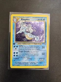 Pokemon Kingdra Neo Genesis 8/111 Holo Rare 1st Edition 90 HP English Card - Image 1