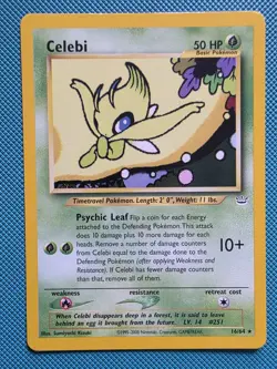 Celebi 16/64 Non Holo Rare Neo Revelation Wotc Pokemon Card LP/NM - Image 1