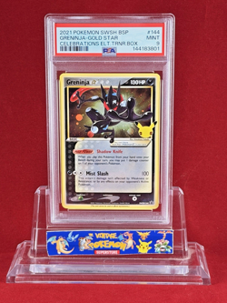 2021 Pokemon Celebrations GRENINJA Gold Star Promo Card SWSH144 Fresh PSA 9 - Image 1