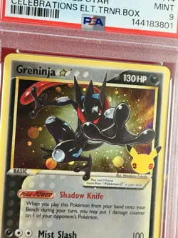 2021 Pokemon Celebrations GRENINJA Gold Star Promo Card SWSH144 Fresh PSA 9 - Image 3