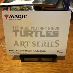 Mikey & Don, Party Planners Art Card Art Series TMNT Gold Signature - Image 2
