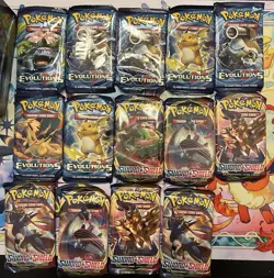 Pokemon TCG XY Evolutions and Sword and Shield Base Packs X14 - Image 1