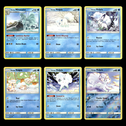 6x Alolan Ninetales Vulpix Lot 28 Sun Moon Burning Shadows Pokemon Cards Set - Image 1
