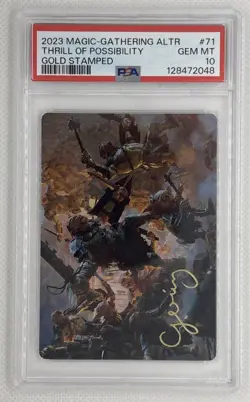 2023 Magic The Gathering Altr Thrill of Possibility #71 Gold Stamped PSA 10 - Image 1