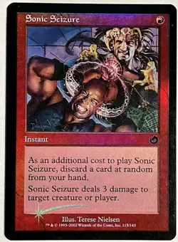 Magic the Gathering SONIC SEIZURE #114/143 Torment Red Common Foil 2002 NM - Image 1