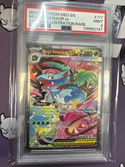 Mega Venusaur Ex Pokemon Meg En-Mega Evolution 177 NM PSA 9 - Image 1