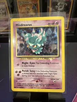 Pokemon TCG Misdreavus Neo Revelation Holo Card 11/64 Unlimited Rare #S335 - Image 1