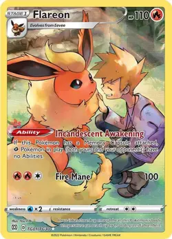 Flareon TG01/TG30 Trainer Gallery Ultra Rare Holo Brilliant Stars Pokemon Card N - Image 1