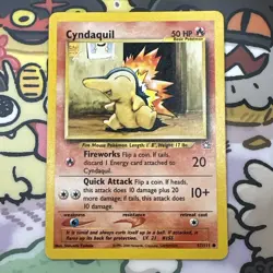 Cyndaquil 57/111 Neo Genesis Unlimited WOTC Pokemon Card TCG - Image 1
