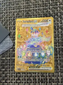 Pokemon TCG Terapagos EX 173/142 Stellar Crown Hyper Rare Gold Holo Card - Image 1