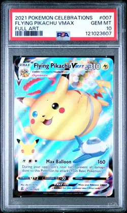 Flying Pikachu VMAX Celebrations #007 (2021) Ultra Rare Holo PSA 10 Pokemon - Image 1