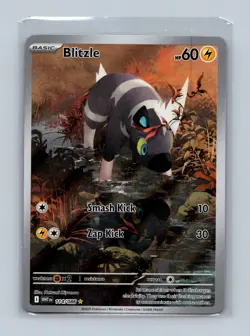 Blitzle 114/086 Illustration Rare White Flare Pokemon Near Mint - Image 1