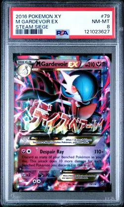 M Gardevoir EX XY - Steam Siege #79 (2016) Ultra Rare Holo PSA 8 Pokemon - Image 1