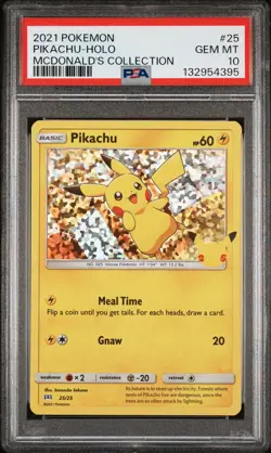 2021 POKEMON MCDONALD'S COLLECTION #25 PIKACHU-HOLO PSA 10 - Image 1