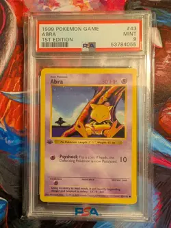 Pokemon 1st Edition Base Set Abra 43/102 PSA 9 - Image 1