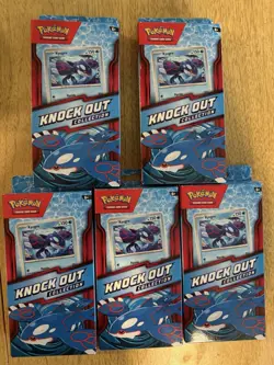 (5) KYOGRE Knock-Out Box Collection Lot~Pokemon Bundles~New/Sealed Knockout - Image 1
