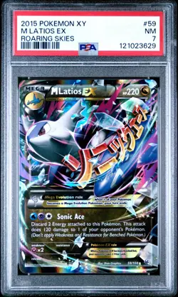 M Latios EX XY - Roaring Skies #59 (2015) Ultra Rare Holo PSA 7 Pokemon - Image 1