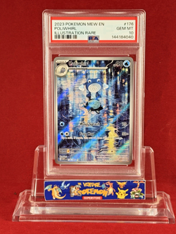2023 POKEMON Mew EN 151 POLIWHIRL Illustration Rare Card #176 PSA 10 - Image 1