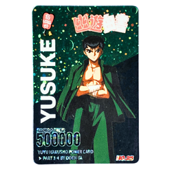 Yu Yu Hakusho TCG Yusuke Galaxy Prism Card by Oden-Ya Double Rare Copyright - Image 1
