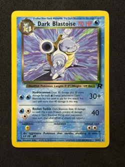 Pokemon Dark Blastoise 20/82 Team Rocket Rare Regular 70 HP English Card - Image 1