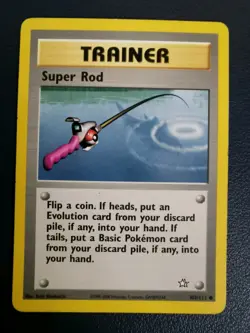 Pokemon Card Trainer Super Rod 103/111 Neo Genesis Common WOTC - Image 1