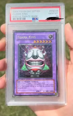 Ojama king ultimate rare PSA 10 1st Edition Yugioh - Image 1
