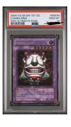 Ojama king ultimate rare PSA 10 1st Edition Yugioh - Image 2