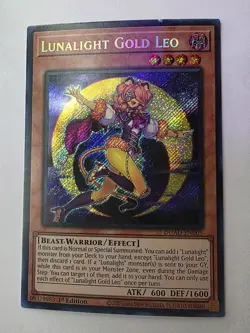 Yugioh! Lunalight Gold Leo Secret Rare Near Mint 1st Edition DUAD-EN005 - Image 1