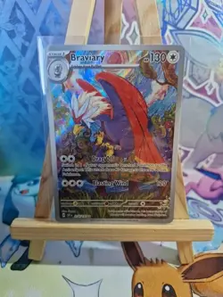 Pokemon TCG Braviary Surging Sparks Illustration Rare Card 214/191 NM Condition - Image 1