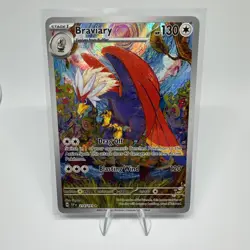 Pokemon TCG Braviary Surging Sparks Illustration Rare Card 214/191 NM Condition - Image 1