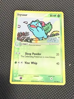 Ivysaur Crystal Guardians Reverse Holo Stamped 34/100 Raw English Pokemon Card - Image 1