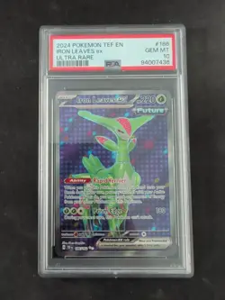 Pokemon Temporal Forces Iron Leaves EX Ultra Rare Card PSA 10 Gem Mint #186 - Image 1