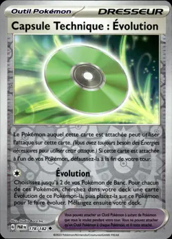 Carte Pokemon Capsule technique evolution PAR 178/182 Reverse - 2023 - Image 1