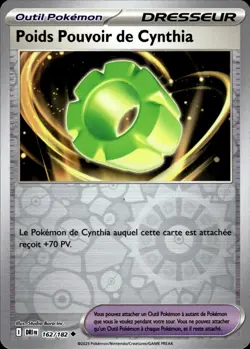 Carte Pokemon Poids Pouvoir de Cynthia 162/182 REVERSE DRI EV10 FR NEUVE - Image 1